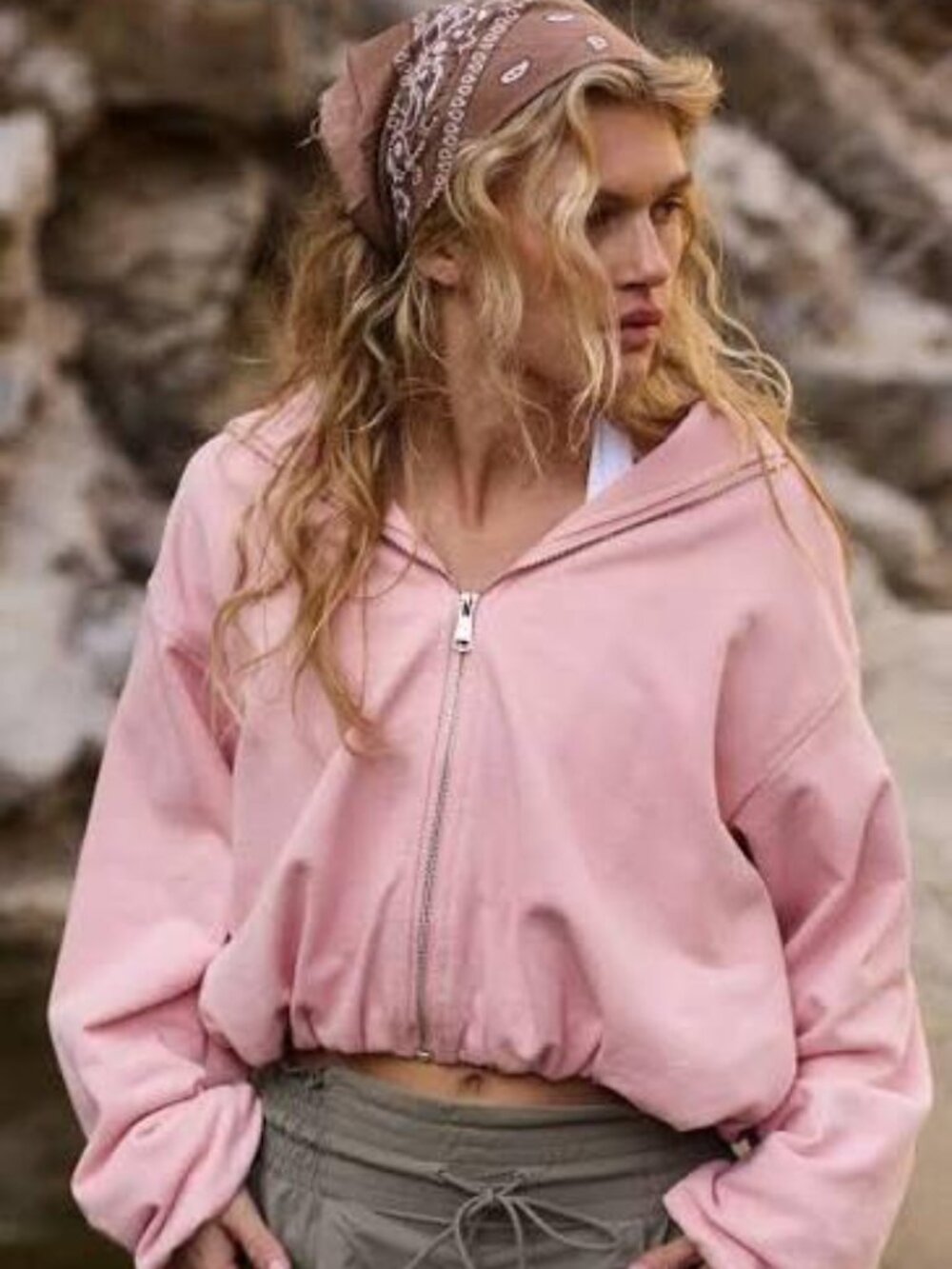 FP Movement Bubble Zip Up Hoodie - NWOT